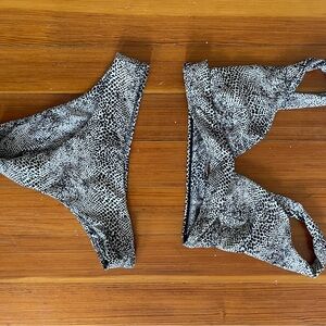 Volcom Black and White Animal Print Bikini